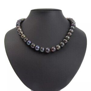 Tahiti Pearl Necklace black11-12ｍｍ Black Cultured Pearl 95.9g Women